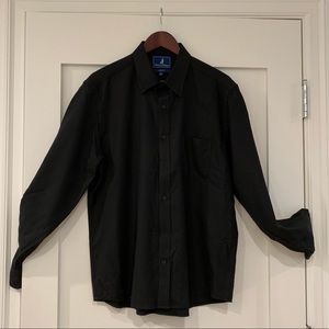 Men’s Wool & Prince Black Button Down Shirt